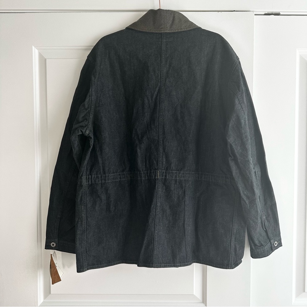RRL Ralph Lauren Industrial Blue Indigo Cotton-Linen Denim Field Coat NWT - Picture 4 of 11